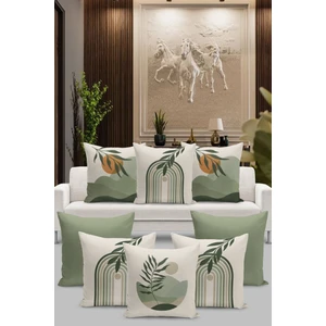 8'Li Kırlent Kılıf Seti Çift Taraflı Dijital Baskılı (Yüksek  Mikropetek Kumaş)