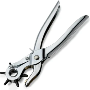 Germany Steel Kemer Delme ve Perçin Pensesi İkli Set Deri Plastik Delici