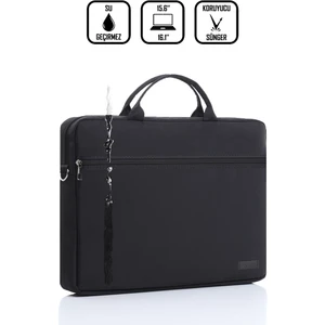 D'vers 15.6" Inç Su Geçirmez Kumaş Özellikli Evrak Bilgisayar Notebook Laptop Çantası
