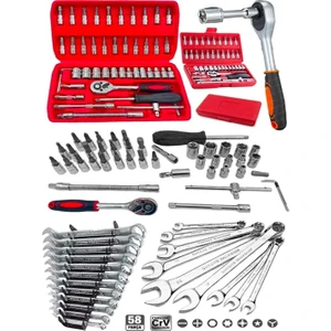 Dynamic Max 58 Parça 46 Mini Lokma Takımı Otomatik Cırcırlı 1/4" 12 Parça Kombine Açık Ağız-Yıldız Anahtar Takım