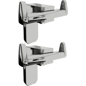 Krom Lux 2 Li Set Banyo Bornoz Askısı