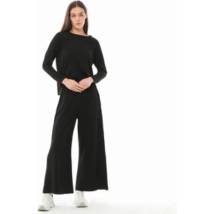 Kadın Yırtmaç Detaylı Uzun Kollu Tişört