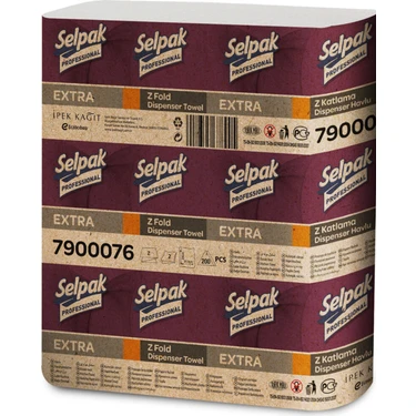 Selpak Professional Selpak Extra Z Katlama Dispenser Havlu 200'LÜ 12