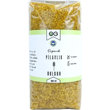 OG natural Organik Pilavlık Bulgur 800 Gr Zehirsiz ve Pestisitsiz Atalık Tohumlardan