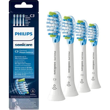 Philips Sonicare C3 Yedek Diş Fırçası Kafaları Için  HX9044/65  Beyaz  4'lü Paket (Yurt