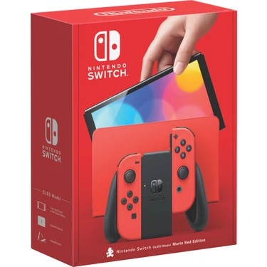 Nintendo Switch Konsol OLED Model Mario Red