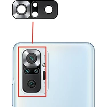 Fodos Xiaomi Redmi Note 10 Pro Kamera Lensi Cam - Kamera Camı - Yapışkanlı M2101K6G