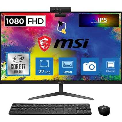 Msı Modern AM271 11M-01704TR Intel Core I7 1165G7 16GB 256GB SSD Windows 11 Home 27" Fhd IPS All In One Bilgisayar Snertech