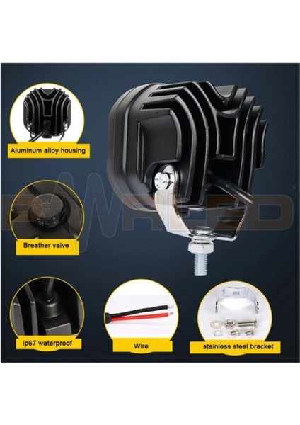 Off Road ve Arazi Aracı 3 Inç Amber Beyaz Renk Çalışma ve Sis Lambası Motosiklet fiyatları