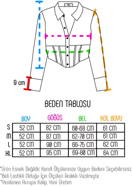 Kadın Korse Detay Sırtı Gipe Lastikli Gömlek Korseli Poplin Crop Gömlek