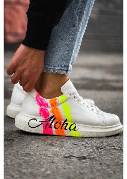CH254 Cbt Pittura Erkek Ayakkabı 501 Aloha Sarı Pembe Beyaz fırsatları