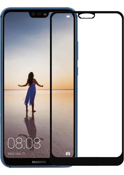 Huawei P20 Lite Kırılmaz Cam 5d Tam Kaplayan 9h Temperli Ekran Koruyucu