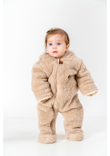 s Unisex Bebek Astronot Welsoft Penye Astarlı Kendinden Eldivenli Bebek Tulumu, Bebek Uyku Tulumu