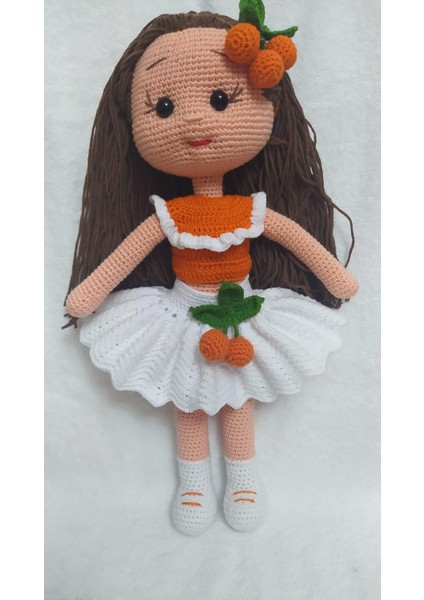 Portakal Karnaval Bebek Amigurumi Organik Oyuncak
