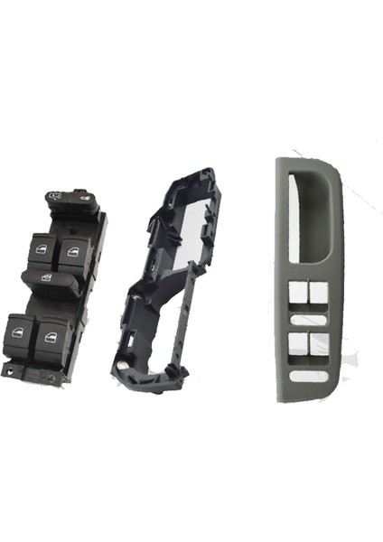 Volkswagen Passat 1998-2005 Cam Düğme Çerçevesi Tamir Takımı Gri