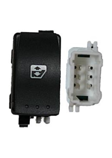 Renault Clıo 2 2000 - 2007 Sağ Cam Anahtarı Beyaz Soketli 6 Pin