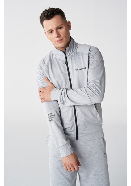 Hmljas Zip Erkek Gri Eşofman Üstü 921780-1091