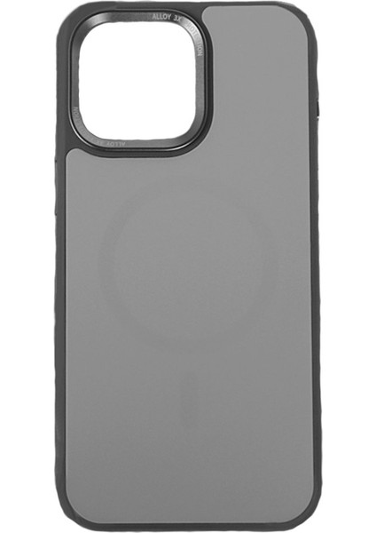 Apple iPhone 15 Pro Max Uyumlu Matte Pure Glass Magsafe Arka Kapak