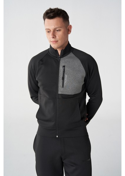 Hmlrandy Zip Erkek Siyah Eşofman Üstü 921819-2001