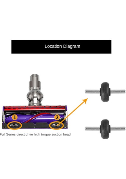 Yumuşak Peluş Şeritler + Ön Silindir ve Aks Yedek Parçaları V6 V7 V10 V11 V15 Elektrikli Süpürge Kafası (Yurt Dışından)