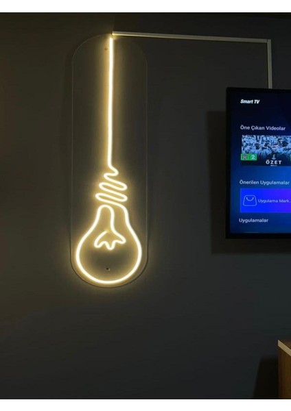 Ampul Figürü Neon Tabela