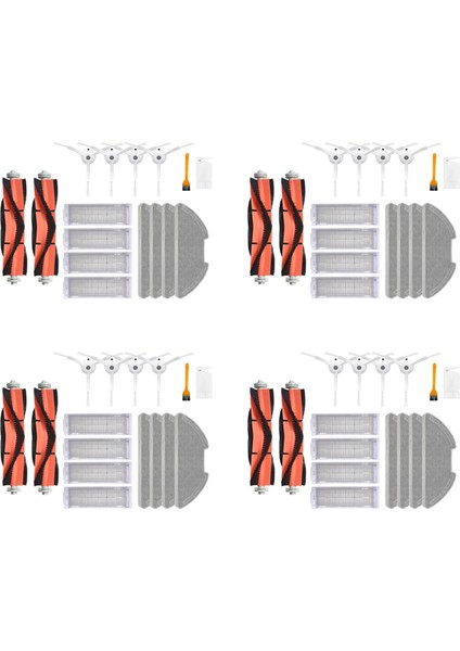 4x Yeni Hepa Filtre Yan Fırça Ana Fırça Paspas Bezleri Xiaomi Mi Robot Vakum Paspas 2 Lite Paspas 2 Pro Mjstl MJST1SHW Parçaları (Yurt Dışından) fiyatları