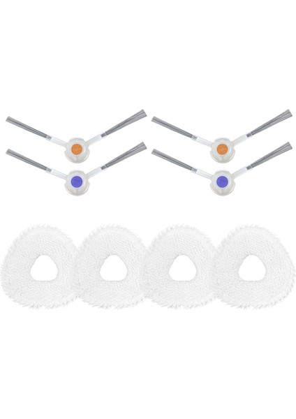 8 Adet Narwal J4 Yan Fırça Paspas Bezleri Rag Entegre Robot Süpürge Aksesuarları Yedek Parça Değiştirme (Yurt Dışından) fiyatları