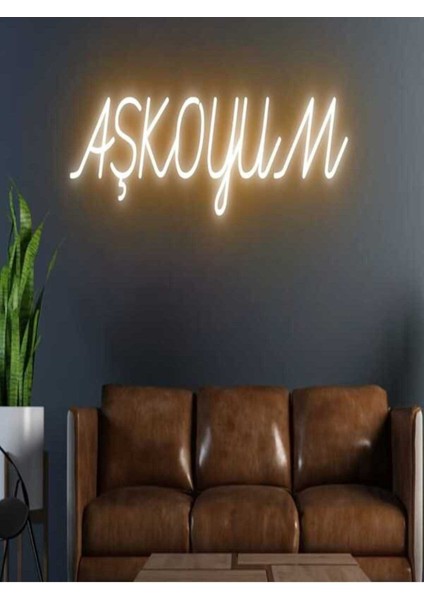 Aşkoyum Yazılı Neon Tabela