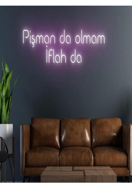 Pişman Da Olmam Iflah Da Yazılı Neon Tabela