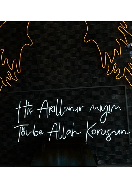 Hiç Akıllanır Mıyım Tövbe Allah Korusun Yazılı Neon Tabela fiyatları