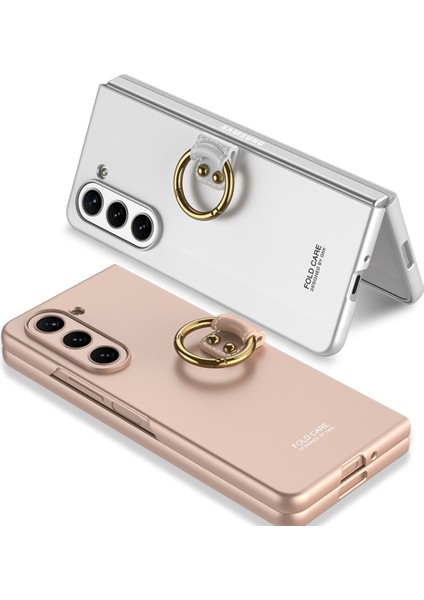 Galaxy Z Fold 5 Kılıf Kıpta Yüzüklü Flip Sert Kapak