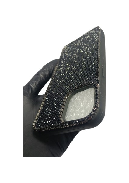 iPhone 12 Uyumlu Kristal Taşlı Telefon Kılıfı Siyah Sy2 fiyatları