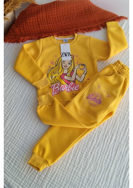 Barbie Şardonlu Kız Eşofman Takımı