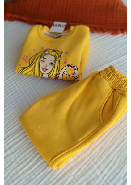 Barbie Şardonlu Kız Eşofman Takımı modelleri