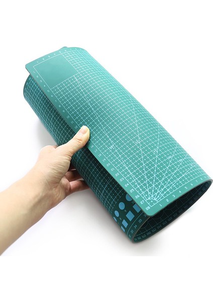 Çift Taraflı Kesim Altlığı A4 Kesim Matı Kretuar Bıçağı 5 Yedek Çelik Cetvel 30 cm A4 Kesim Seti