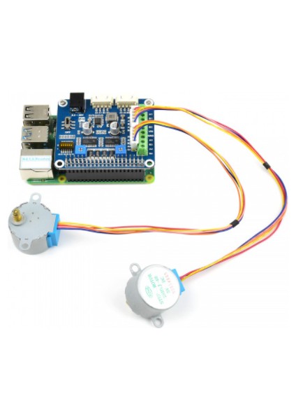 Raspberry Pi Step Motor Hat, 2 Servo