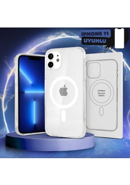 Apple iPhone 11 Uyumlu Magesafe Şeffaf Kılıf