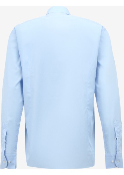 Slim Fit Gömlek Yaka Mavi - Beyaz Erkek Gömlek A27602POP- fiyatları