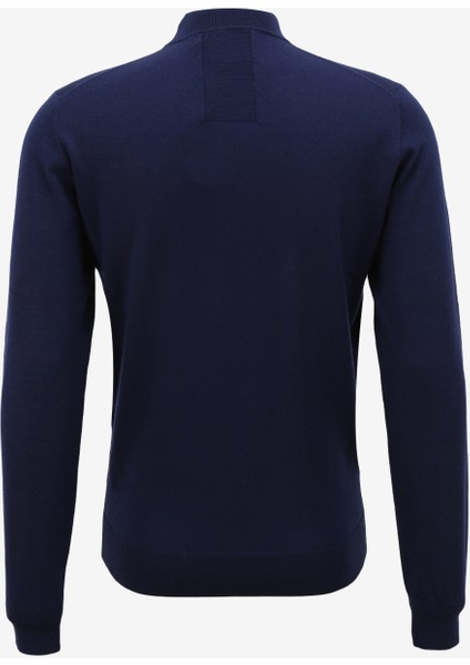 Yarım Balıkçı Yaka Slim Fit Koyu Mavi Erkek Kazak A274A07Emp- fiyatları