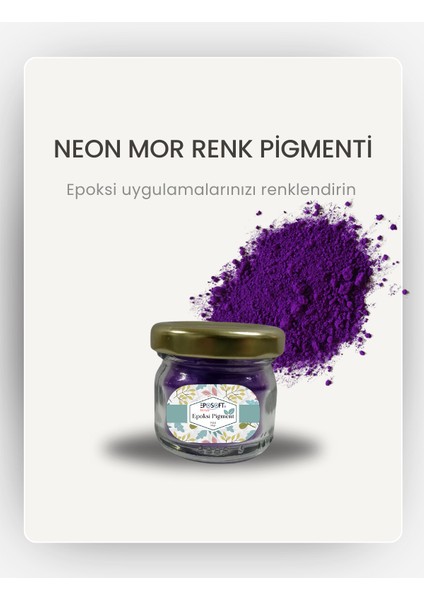 Epoksi Renk Pigmenti Fosforlu Mor Toz Pigment Boya 10 gr