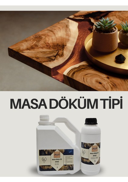 Yeni Şeffaf Epoksi Reçine Kalın Döküm 1,5 Kg. (A+B) Sehpa, Masa Uygulamaları Için | Yeni Ürün