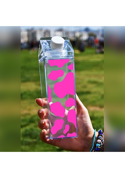 Milk Baskılı Mika Süt Kutu Tasarımlı Su Kahve Içecek Şişesi - Cam Değildir - 500 ml fiyatları