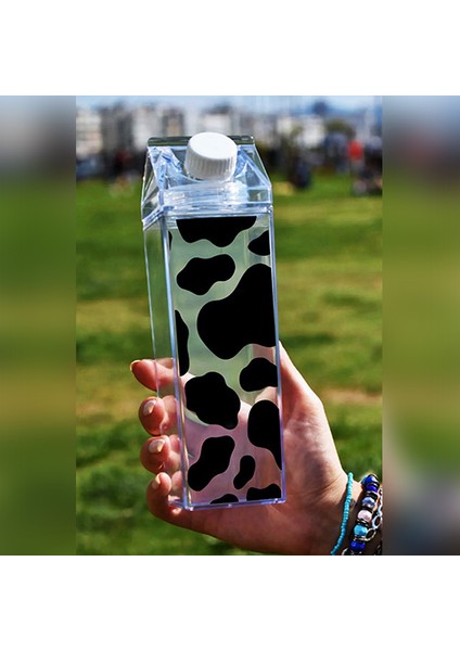 Milk Baskılı Mika Süt Kutu Tasarımlı Su Kahve Içecek Şişesi - Cam Değildir - 500 ml fiyatları