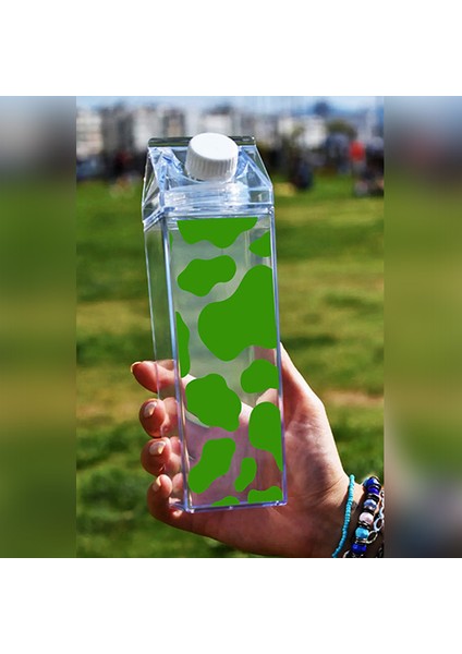 Milk Baskılı Mika Süt Kutu Tasarımlı Su Kahve Içecek Şişesi - Cam Değildir - 500 ml modelleri