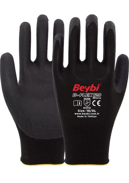 B-FLEX120 Micro Köpük Nitril Eldiven 12 Çift