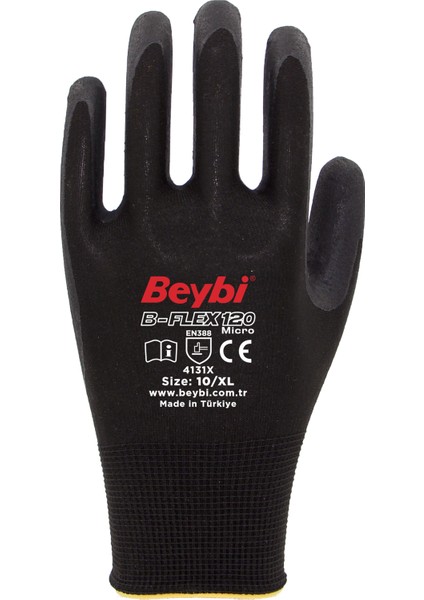 B-FLEX120 Micro Köpük Nitril Eldiven 12 Çift