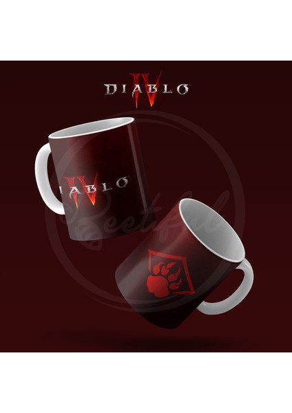 Diablo 4 Özel Baskılı Kupa Bardak Porselen Resimli Baskı