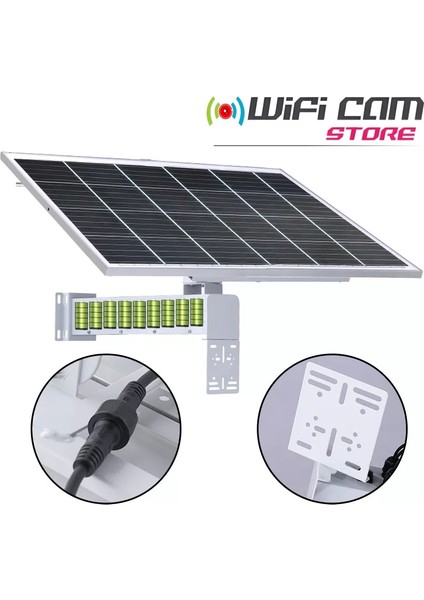 Lifepo4 Bataryalı 60 Watt Panelli Sim Kartlı Güneş Enerjili Dış Mekan Wifi Modem Seti