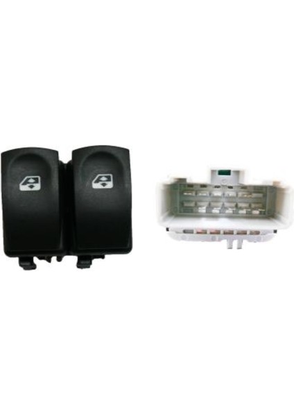 Renault Clıo 3 2007 - 2012 Sol Cam Anahtarı Gri Soketli 10 Pinli