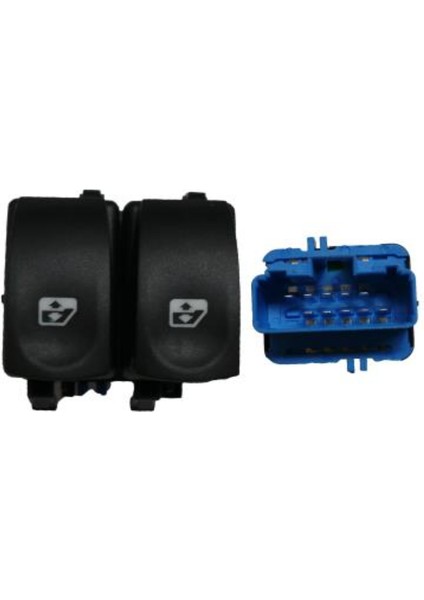Renault Clıo 3 2007 - 2012 Sol Cam Anahtarı Mavi Soketli 10 Pin